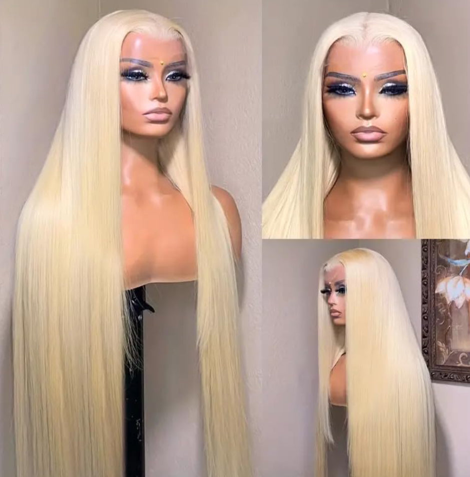 30 Inch 13x6 200% Density, straight  Blond wig