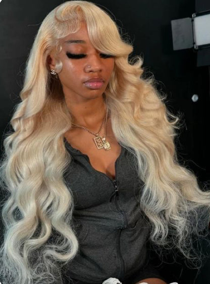 30 Inch 13x6 200% Density, body wave Blond wig